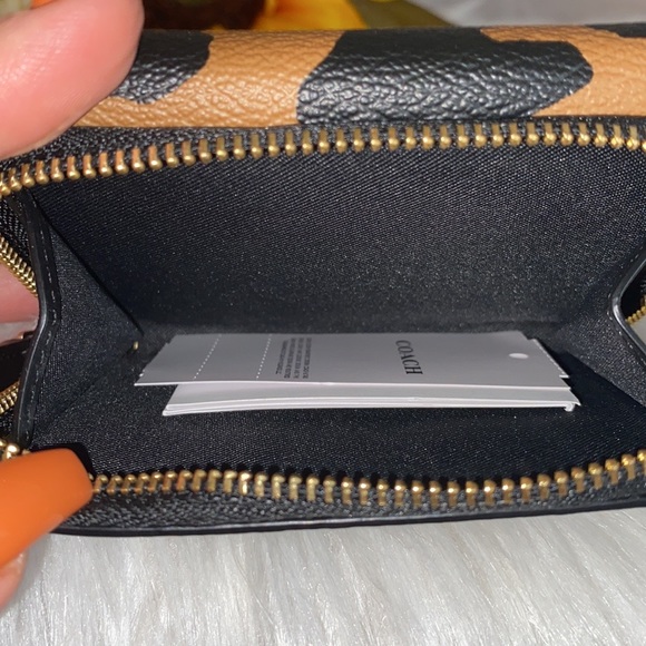 🐆Coach LEOPARD JES Crossbody and TRIFOLD Wallet 2pc Set - Picture 11 of 12